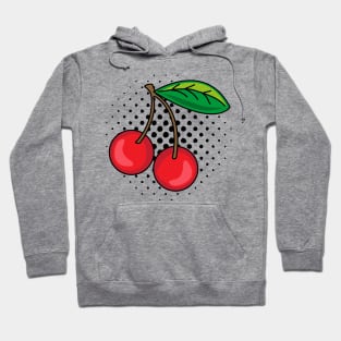 Retro Cherries Pop Art Hoodie